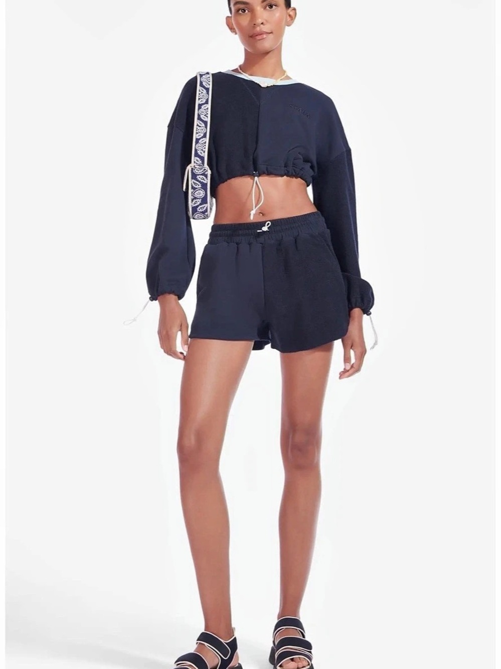STAUD crop bungee sweatshirt
